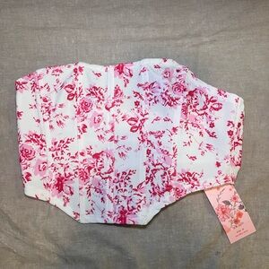 Floral Pink Corset Top